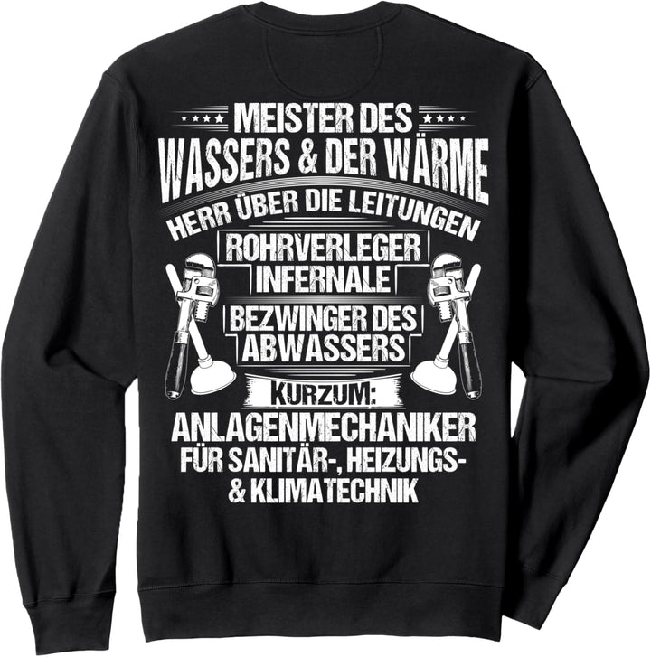 Klempner Bezwinger Des Abwassers Sanitär Anlagenmechaniker Sweatshirt