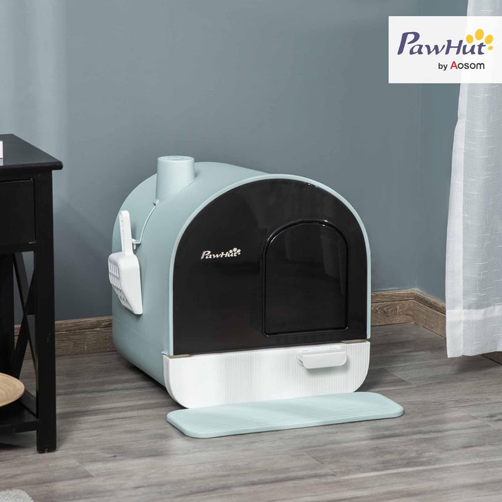 PawHut Katzentoilette Toilette mit Haube für Katzen bis 5 kg Katzenklo mit Deckel inkl. Schaufel aus