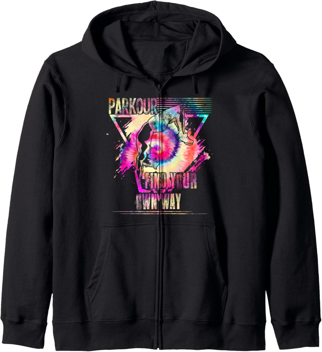 Parkour Urban Gymnast Buntes Regenbogen-Design-Geschenk Kapuzenjacke