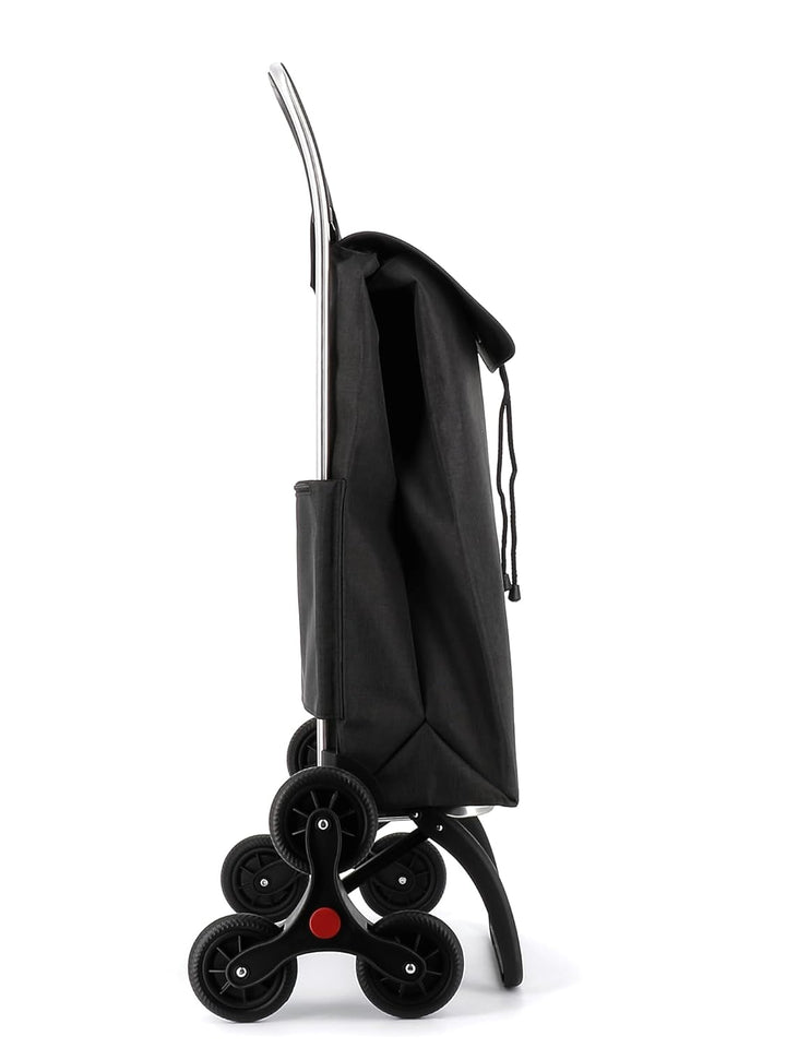 Einkaufstrolley Rolser I-Max Tweed 6 Räder Treppensteiger - Schwarz 6 Räder Schwarz, 6 Räder Schwarz