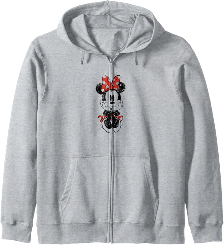 Disney Mickey And Friends Minnie Mouse Doodle Distressed Kapuzenjacke