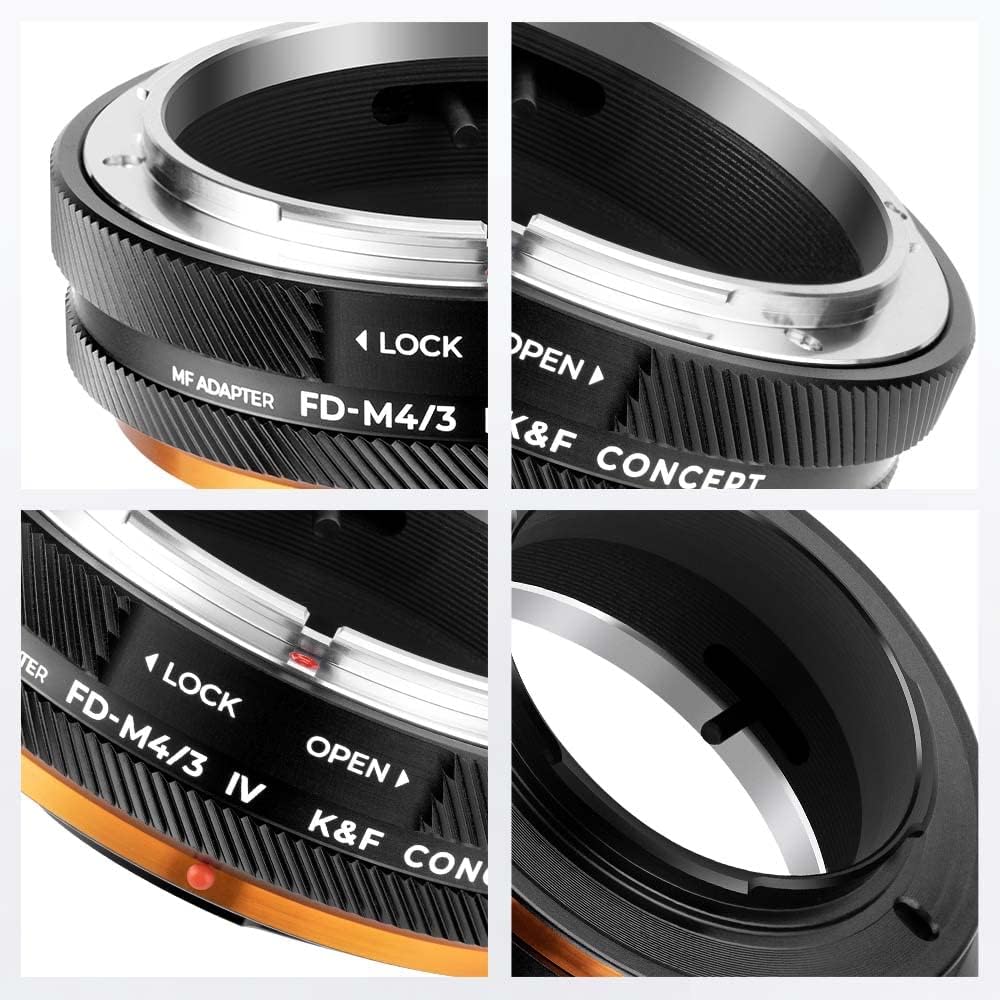 K&F Concept FD-M4/3 IV PRO MFT-Objektivhalterungsadapter, kompatibel mit Canon-n-Objektiv der FD/FL-