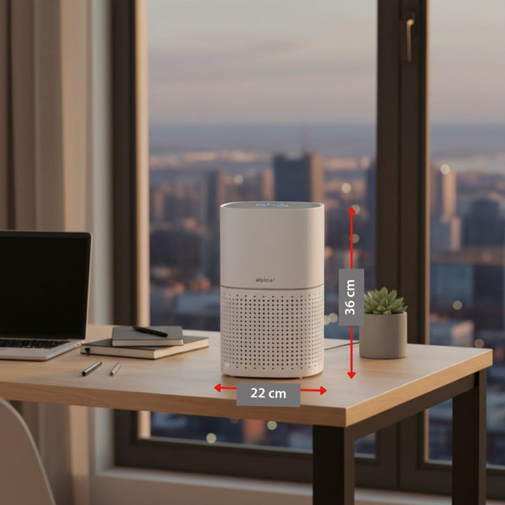 alpina Luftreiniger mit Ionisator - Air Purifier mit HEPA-Filter H11 - Luftreiniger allergiker - Ger