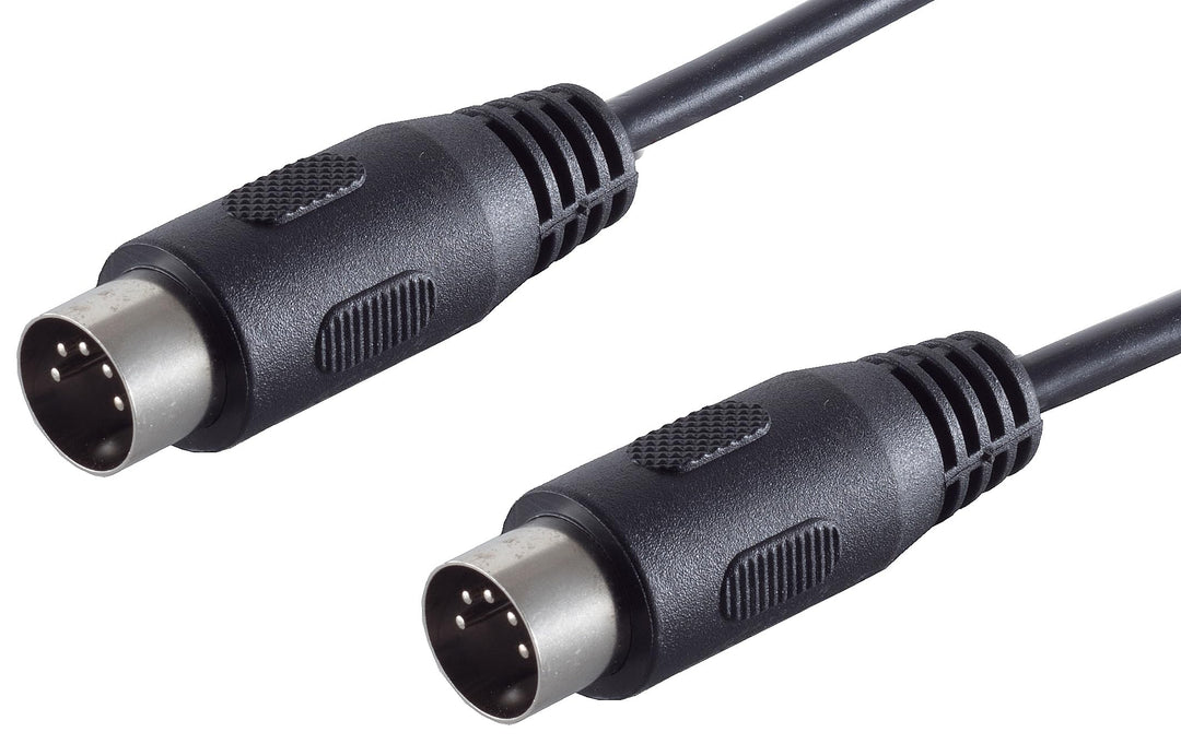 1aTTack.de 5x 2,5m 5 pol DIN Stecker 5 pol DIN Stecker Hochwertiges Audio Kabel Vergossene Stecker V