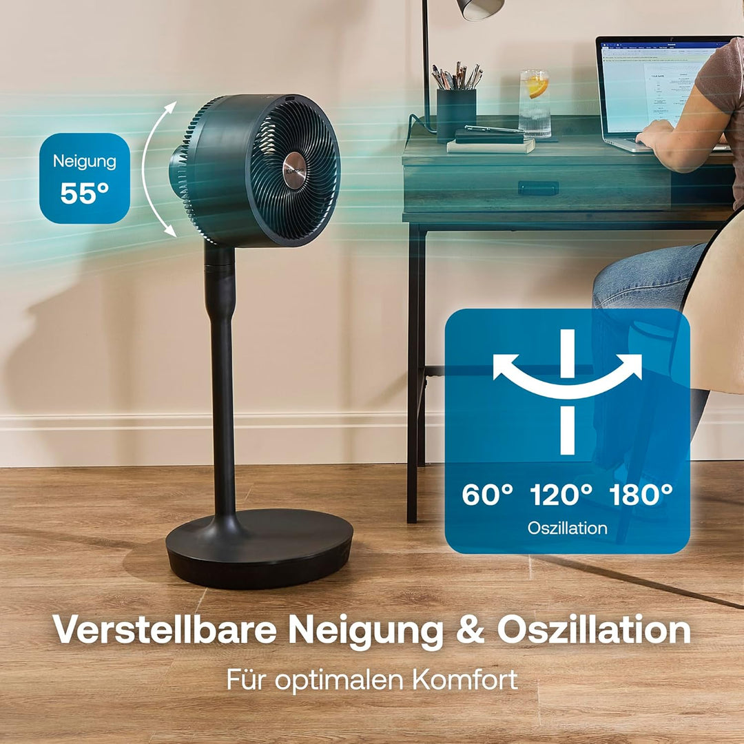 DIMPLEX DUOCOOL 2-in-1 Smart Akku Ventilator, Standventilator & Tischventilator mit 45h Akkulaufzeit