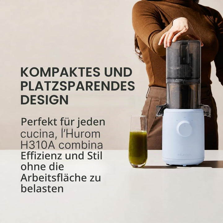 HUROM | Slow Juicer | Entsafter Gemüse und Obst | H310A | Elektrische Kaltpresse | Ruhiger Motor | L