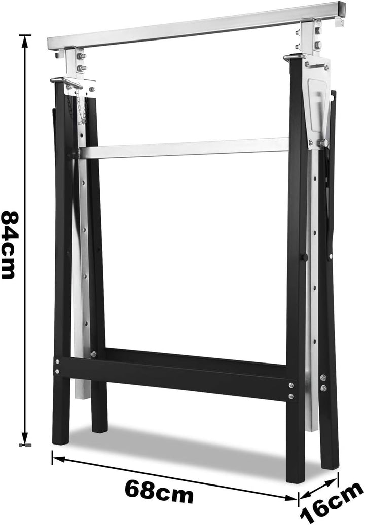 Cecaylie 2X Gerüstbock 200kg Traglast Klappbock Metall Unterstellbock-Klappbock 7-Fach Höhenverstell