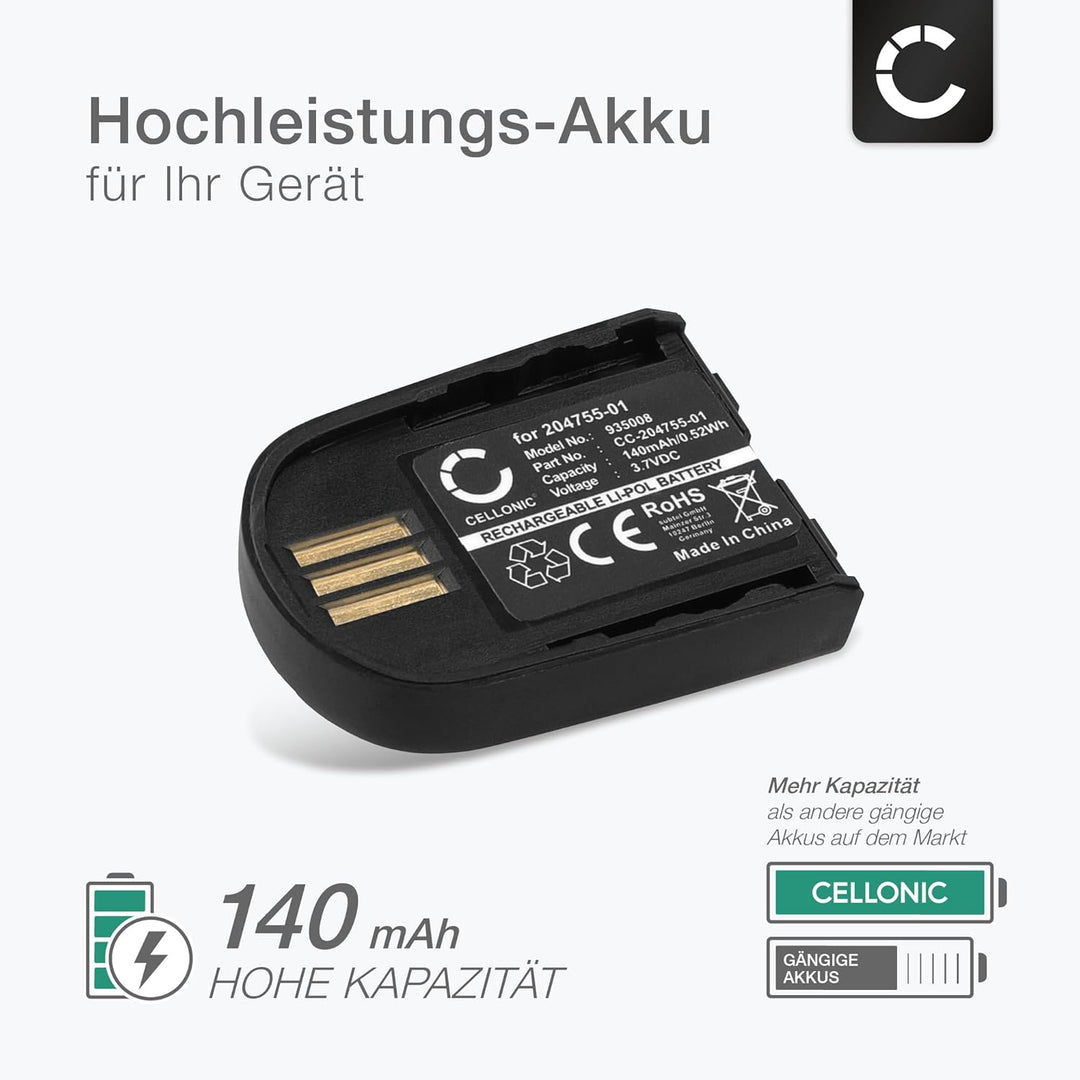 CELLONIC, Akku für Headset kompatibel mit Plantronics Savi W740, Savi 440, Savi 740 (140mAh, 3.7V) E