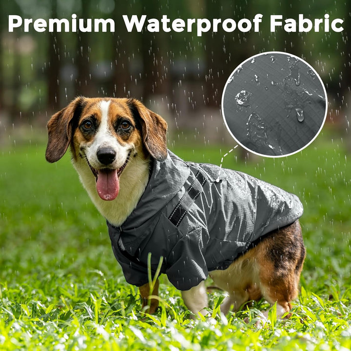 JoyDaog Regenmantel für extra kleine Hunde mit Kapuze, wasserdichte Outdoor-Regenjacke für Hunde, We