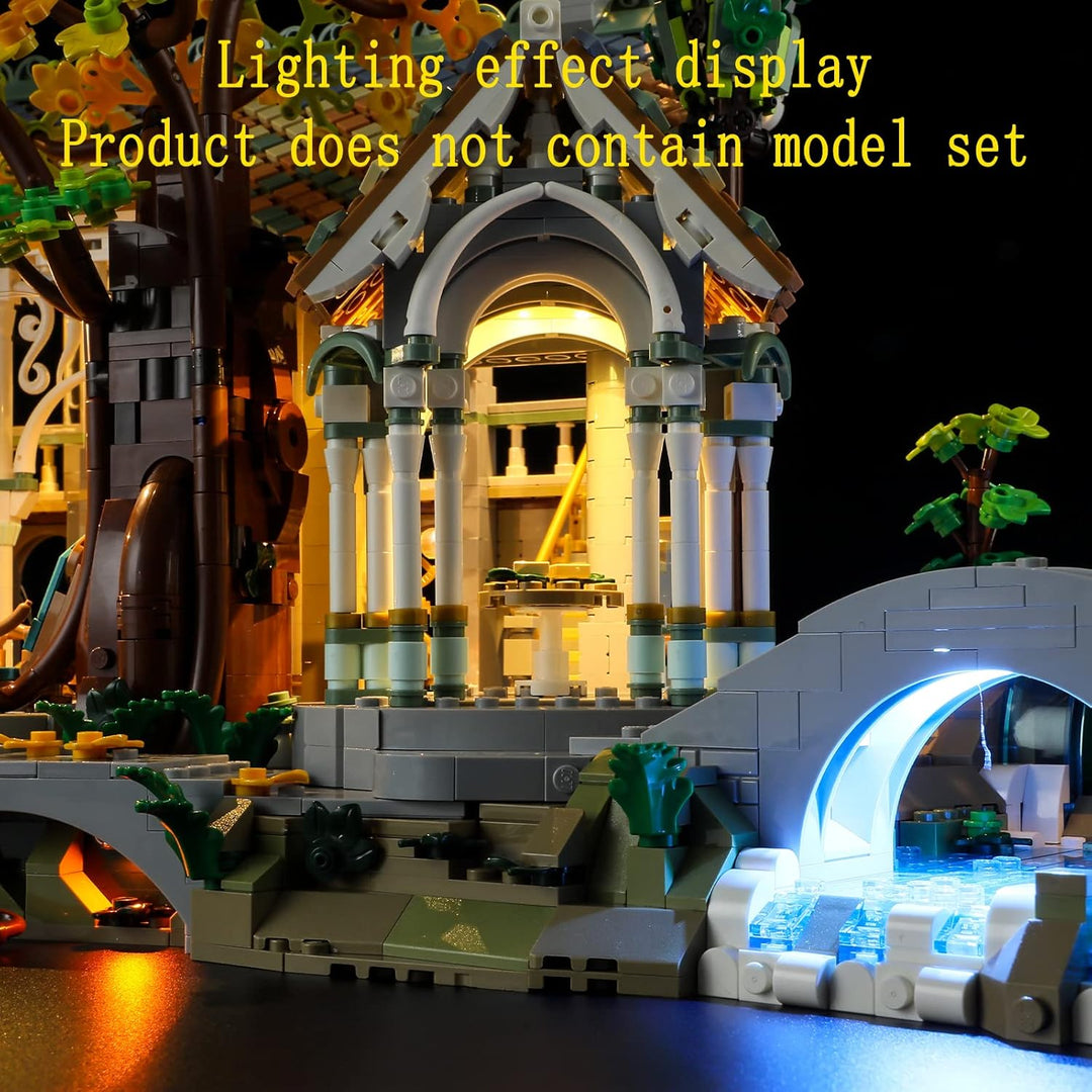 GEAMENT LED Licht-Set Kompatibel mit LEGO DER Herr DER Ringe: BRUCHTAL (Rivendell) - Beleuchtungsset