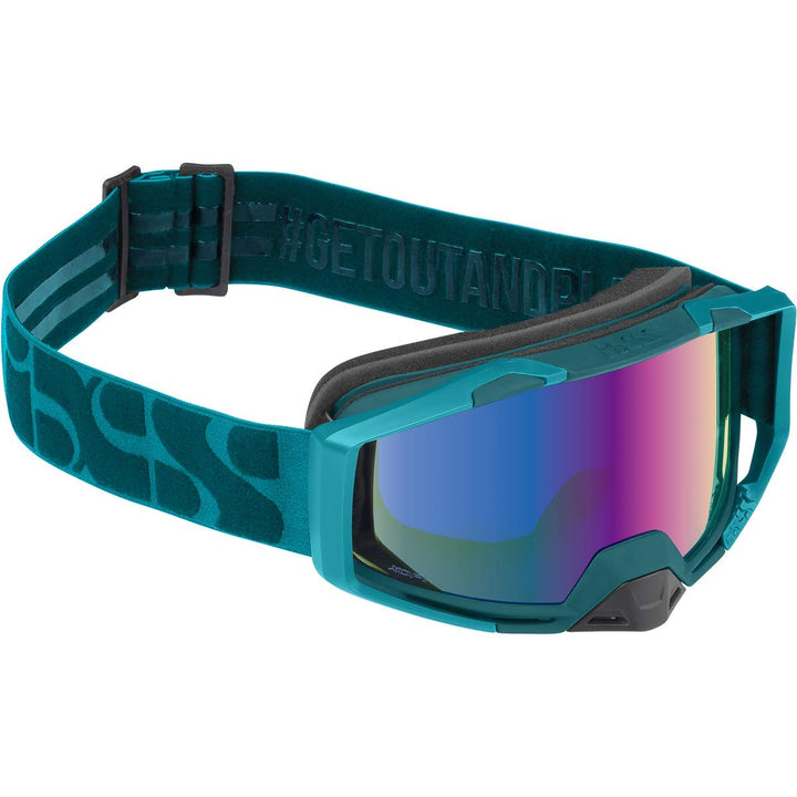 IXS Unisex Trigger MTB/BMX/E-Bike Maske Einheitsgrösse Green Everglade / Blue, Einheitsgrösse Green