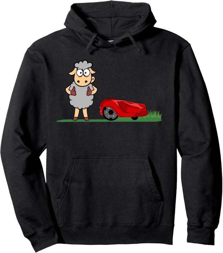 Lustiges Schaf Rasenmäherroboter Rasenmähen Rasenmäher Pullover Hoodie