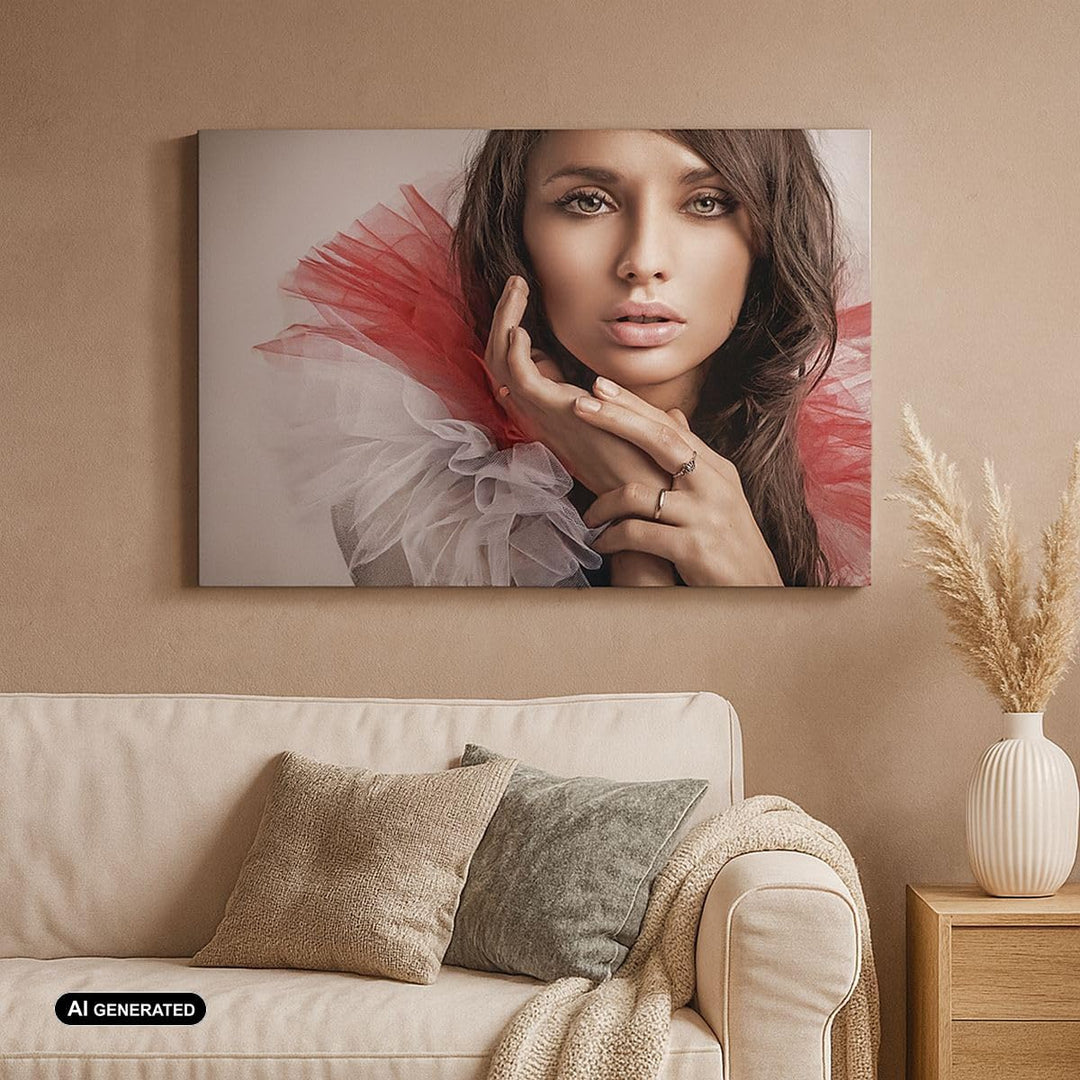 Bilder auf Leinwand Schönheit kleid mode modell Leinwandbild 70x50cm Wandbilder Dekoration Wohnzimme