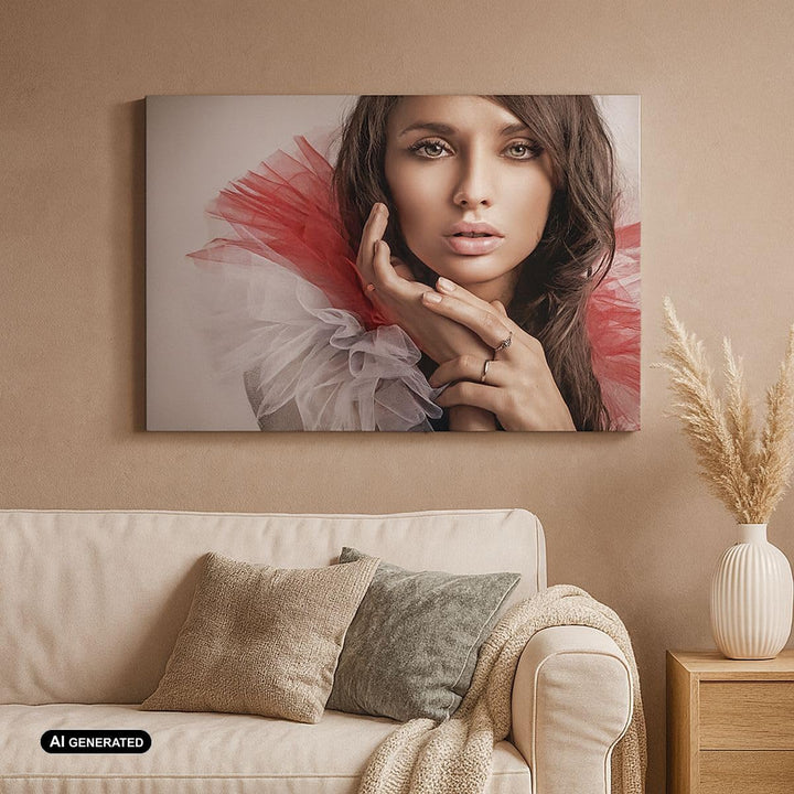 Bilder auf Leinwand Schönheit kleid mode modell Leinwandbild 70x50cm Wandbilder Dekoration Wohnzimme