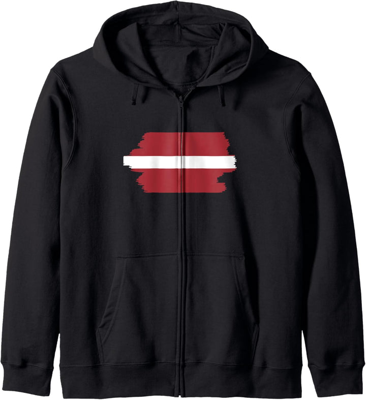 Lettische Flagge Lettland Kapuzenjacke