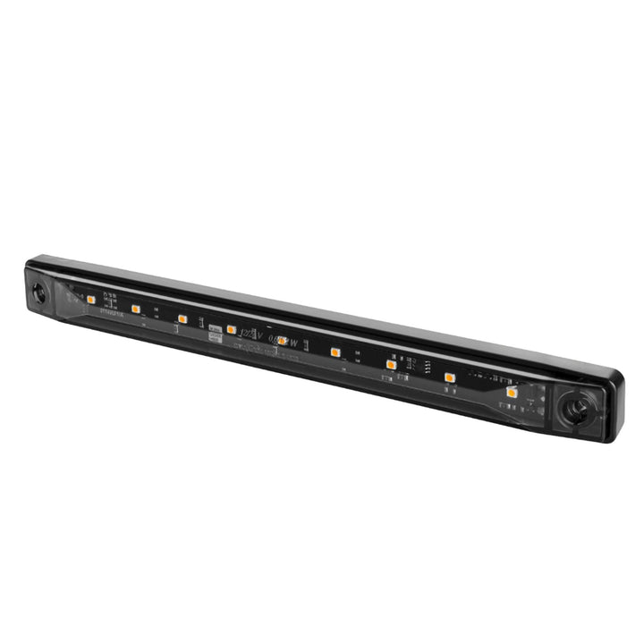 Flache LED-Positionsleuchte, Graphit-Rauchweiss, 12/24 V, IP68, 9 LEDs, universelle Montage, Kabel 2
