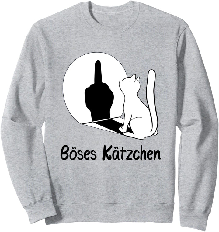 Böses Kätzchen Böse Katze Pulli Lustiges Böse Katze Sweatshirt
