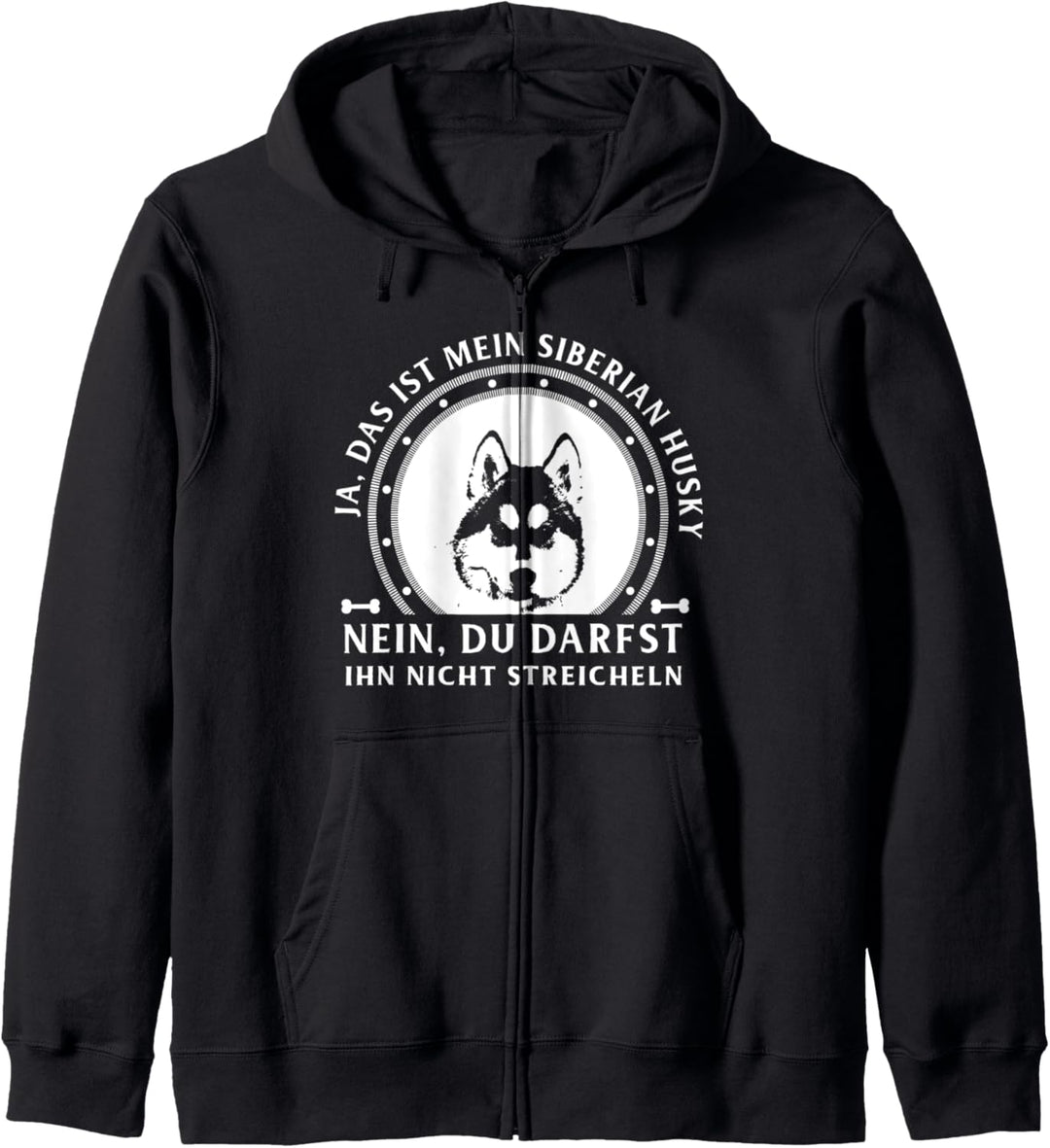 Ja das ist mein Siberian Husky Kapuzenjacke