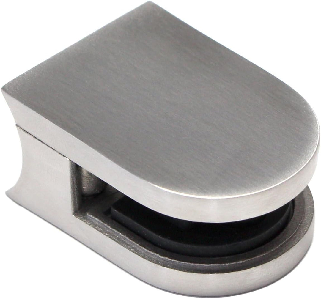 PRIOstahl Glashalter 4 Stück Glasklemmen Klemmhalter Glasplattenhalter 63 x 45 x 30 mm mit Sicherung