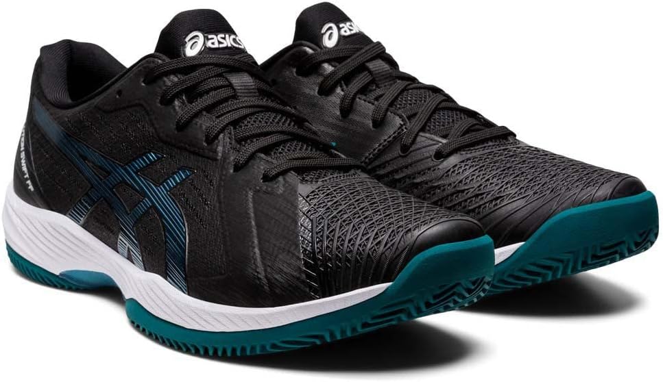 ASICS Herren Solution Swift Ff Clay Tennis Shoe 44.5 EU Black Misty Pine, 44.5 EU Black Misty Pine
