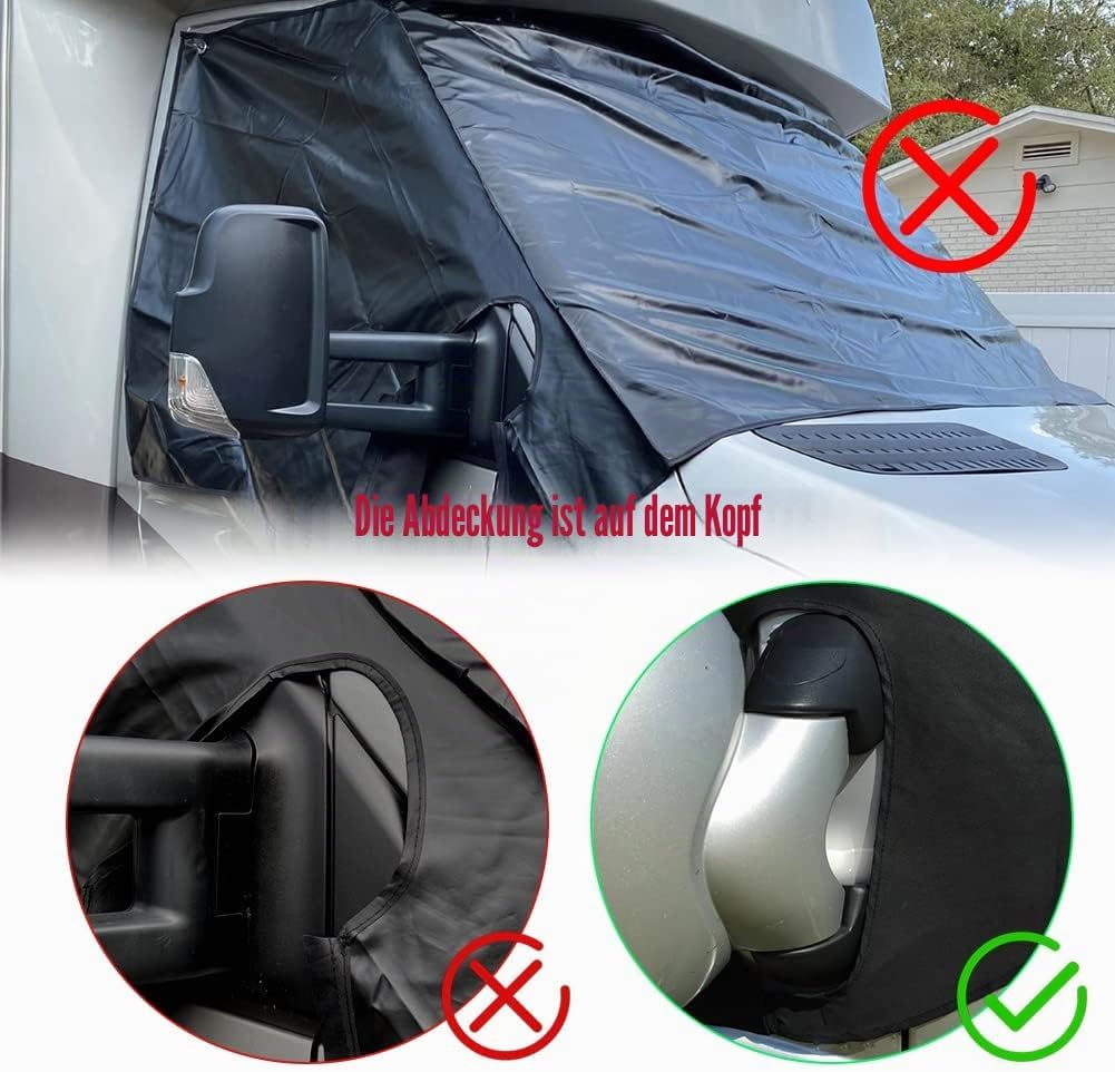Auto Windschutzscheiben Abdeckung Ersatz für VW T6, 600D Luxus Frontscheiben Sonnenschutz, 100% Verd