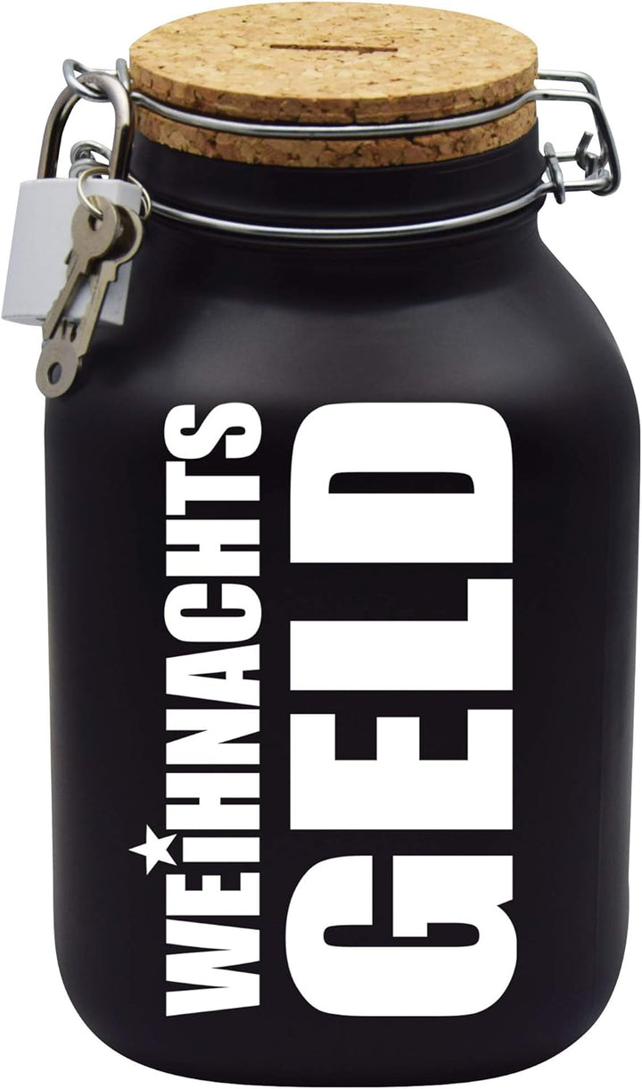 Spardose Weihnachtsgeld Geld Geschenk Idee Schwarz XXL