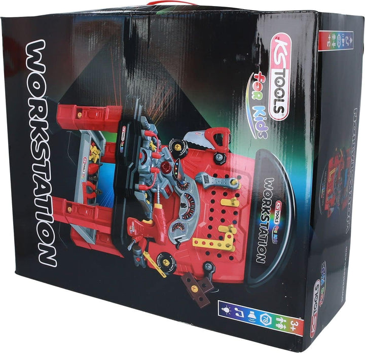 KS TOOLS for Kids 100074 Workstation | Werkbank für Kinder | 100074, Werkzeugsatz