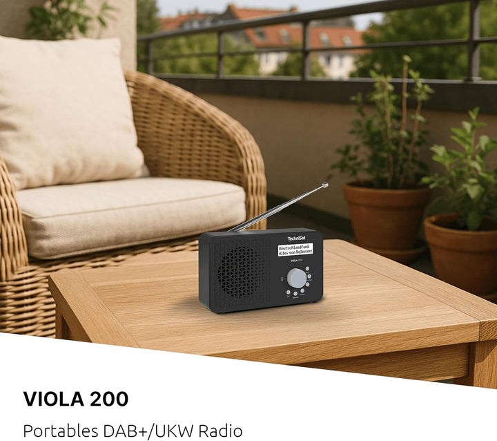 TechniSat Viola 200 - tragbares DAB+/UKW-Radio (mit LCD-Display, Teleskopantenne, Favoritenspeicher,