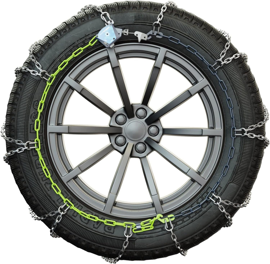 Veriga SG9-120 STOP&GO CAR 9mm Schneeketten Satz (1 Paar= 2 Stück) automatische Spannung für PKW 431