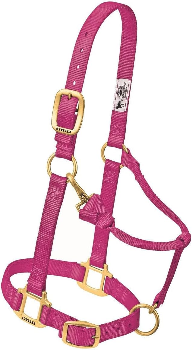 Weaver Leather Original verstellbares Nylonhalfter für Pferde S Horse himbeere, S Horse himbeere