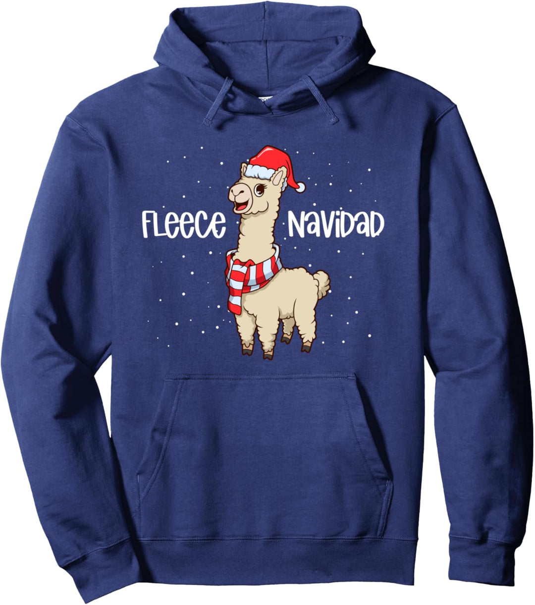 Weihnachtslama - Fleece Navidad Pullover Hoodie