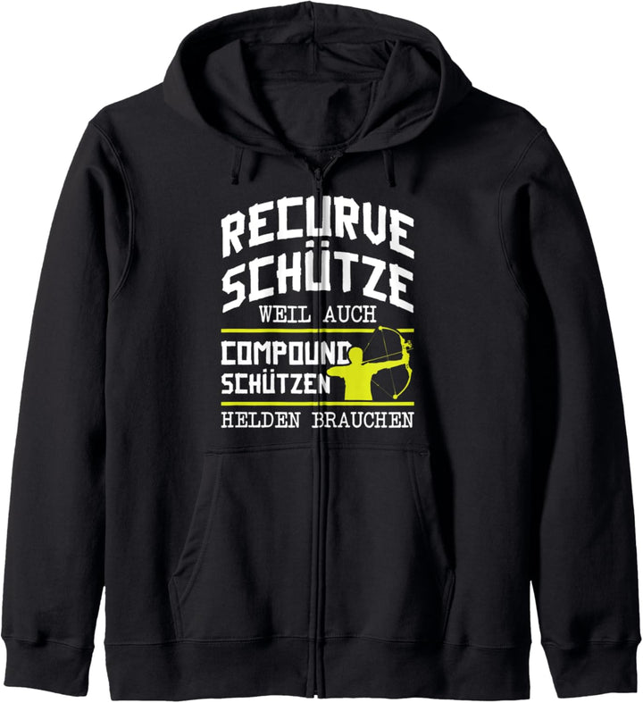 Bogenschützen Recurve Bogen Schütze Spruch Bogenschiessen Kapuzenjacke