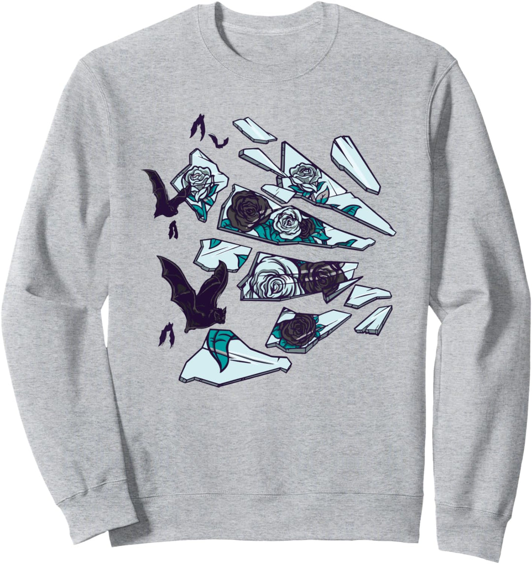 Rosen und Fledermäuse dunkel Sweatshirt