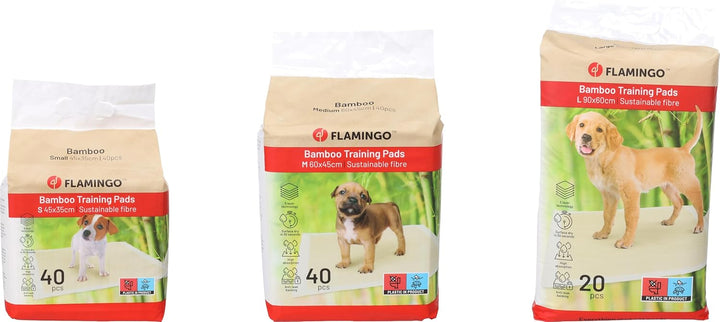 Puppy Pads - Bamboo Padu beige L 90 x 60 cm - 20 STK. - 5-lagig Ultra saugfähig aus Bambusfasern - s