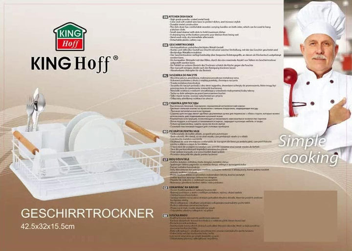 KING HOFF Geschirrtrockner Abtropfgestell Abtropfkorb Geschirrabtropfer Abtropfständer Metall 42.5x3