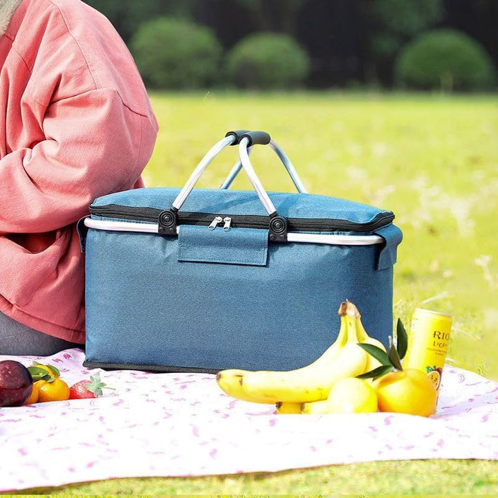 Einkaufskorb, 20L Faltbare Familientrage Einkaufstasche, Isolierte Wärmespeicherung Picknickkorb mit