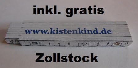 Auer Packaging Eurobehälter-Eurobox 60 x 40 x 43,5 cm mit Scharnierdeckel inkl. Zollstock - grosse L