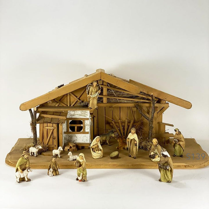 FADEDA 2X Passionsfiguren: Maria Verkündigung mit Engel/Höhe:9 cm/handbemalt/detailgetreue Krippen F