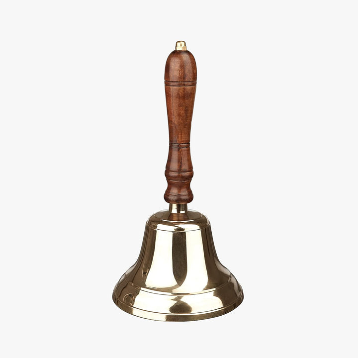 ACL Traditionelle Holzgriff Messingglocke | Last Order Bell mit Metallklöppel | Ideal für Hotel, Emp