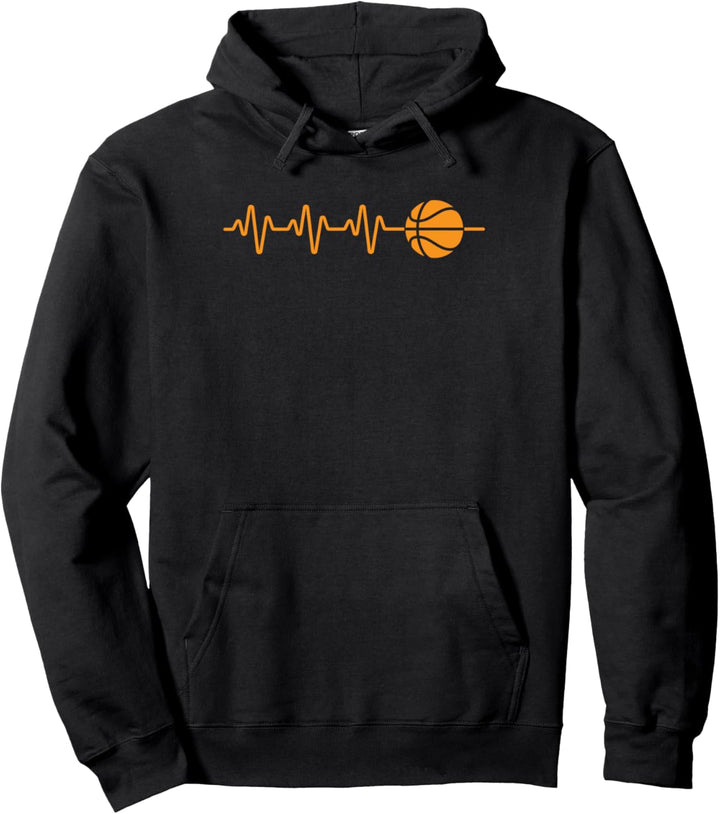 Basketball Heartbeat Gift Love BBall Player Coach Pullover Hoodie