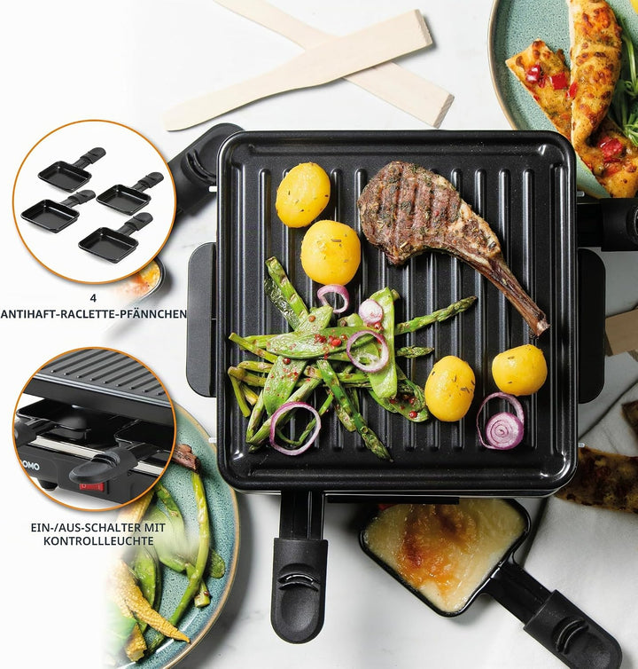 Domo DO9147G Raclette, Metall, 1 Liter,