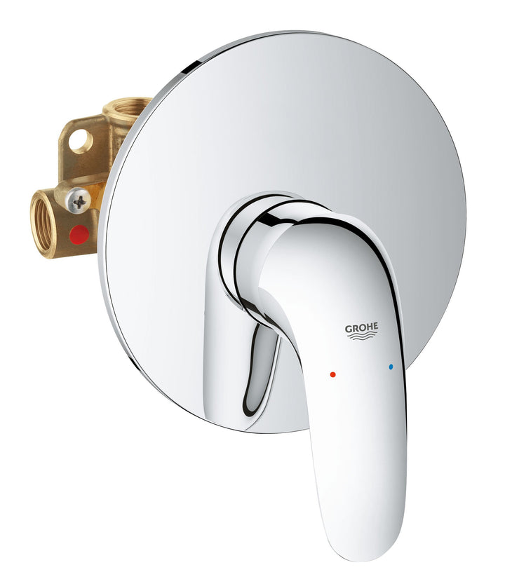 GROHE Eurostyle Einhand-Brausearmatur (Fertigmontageset, Temperaturbegrenzer, varible Mengenbegrenzu