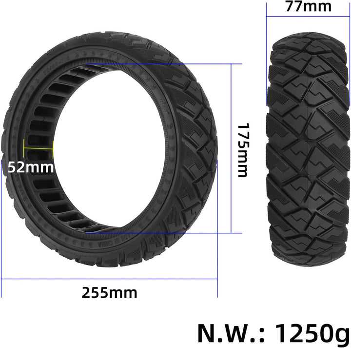 TREFAN 70/60-7,5 Vollreifen für Segway ZT3 Pro D,für Ninebot Max G3/G3 D Elektroroller 70/60-7.5 Off
