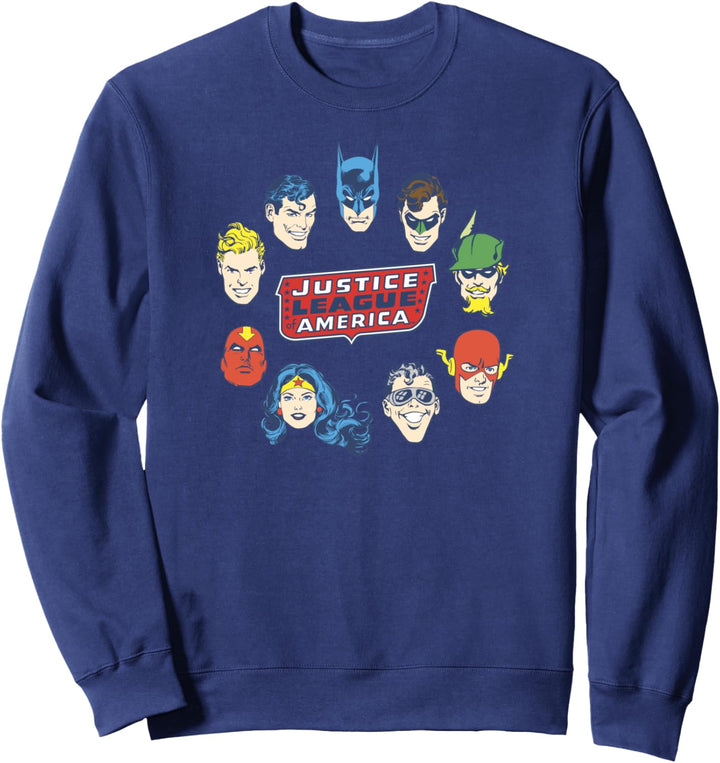 Justice League Justice Head Circle Sweatshirt