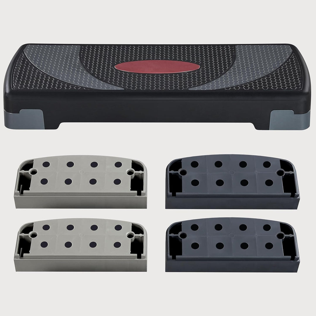 Yaheetech Steppbrett Fitness Aerobic Stepper Höhenverstellbar Step Bench mit 3 Stufen (10/15/20 cm)