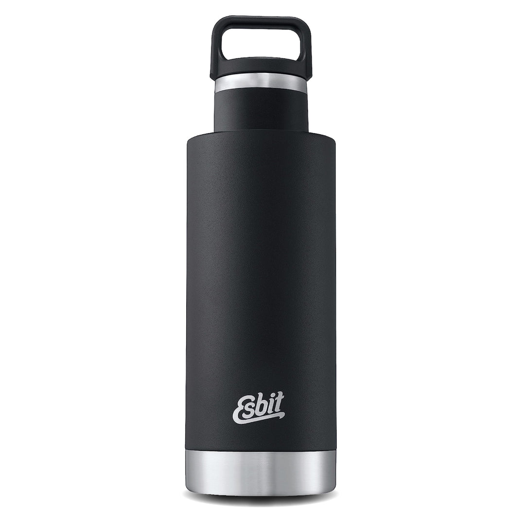Esbit Isolierflasche Sculptor - Edelstahl Trinkflasche 750 ml in Schwarz - für warme und kalte Geträ