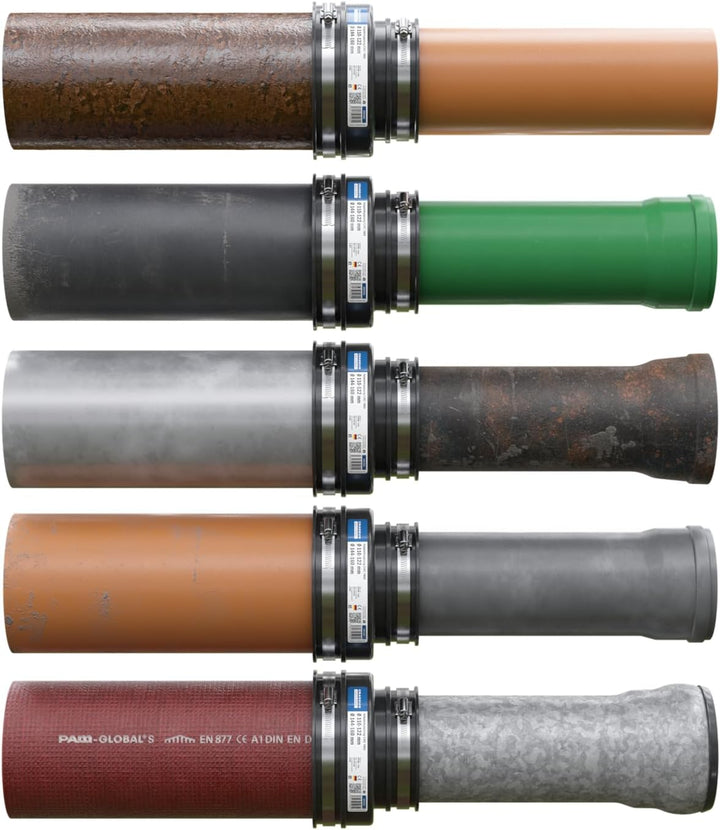Crassus Adapterkupplung CAC 0633, EPDM / V2A, 1 Stück, 53-63 mm auf 40-50 mm, CRA12047, 53-63 mm auf