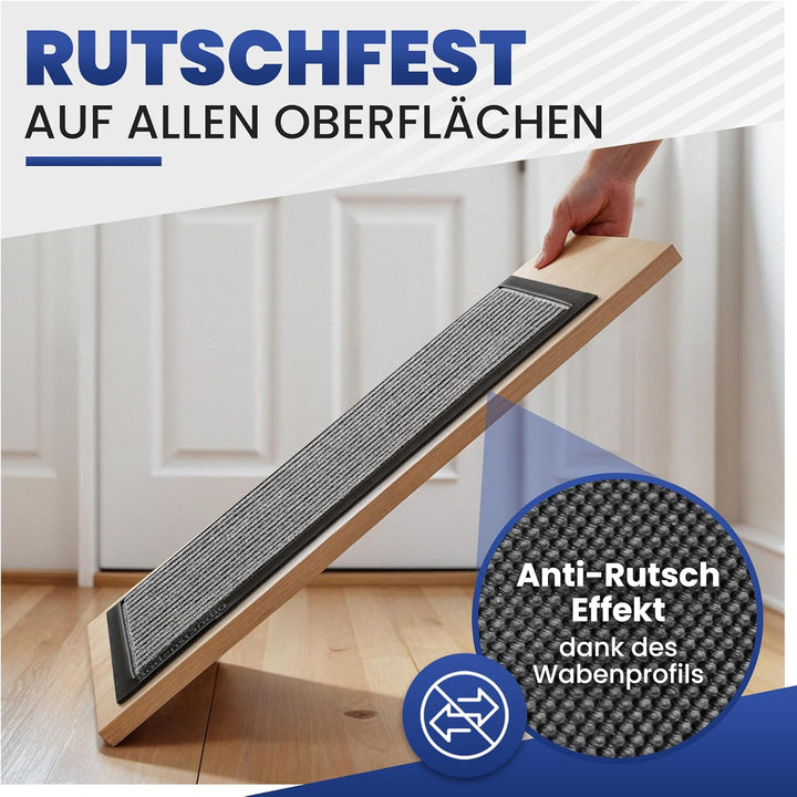 Fussmatte aussen - extrem rutschfest & langlebig - Fussabtreter aussenbereich grau 60x90cm - Türmatt