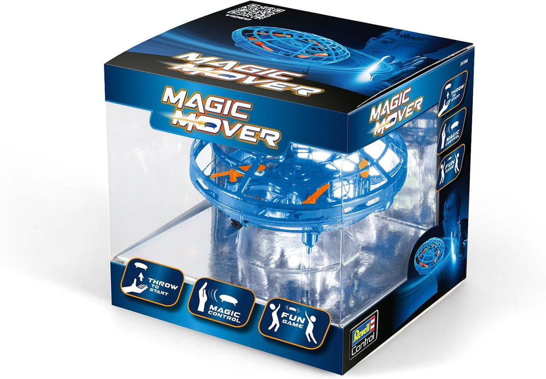 Revell Control Magic Mover Blau I Spass-Drohne mit Wurf-Start-Funktion I Steuerung durch Handbewegun