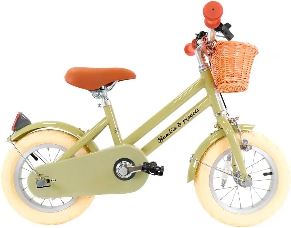 Bandits and Angels Kinderfahrrad Retro Rider 12 Zoll Grün, Grün